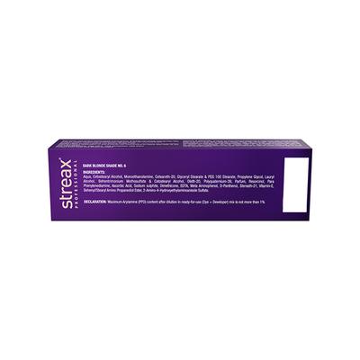 Streax Professional HueMagic Permanent Hair Colour - Dark Blonde 6, No Ammonia 90 gm - Crème