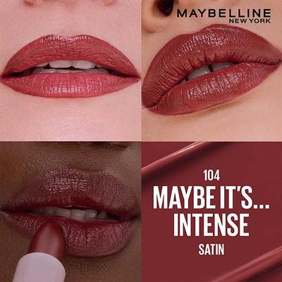 Maybelline New York Serum Lipstick (Satin) 8Hr Hydration + bold color - 104 Maybe It's Intense 4.3 g - Lipsticks