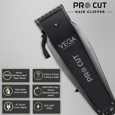 VEGA Professional Pro Cut Hair Clipper, (VPVHC-03) 1's - Rollers & Curlers