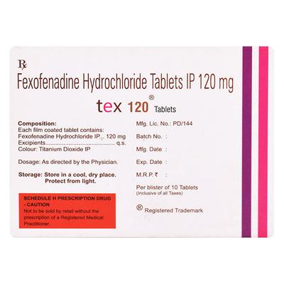 TEX 120 Tablet 10's - Allergies-Ant