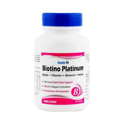 Healthvit Biotino Platinum Biotin Vitamin Mineral Herbs Tablets 60's - Multi-Vitamins