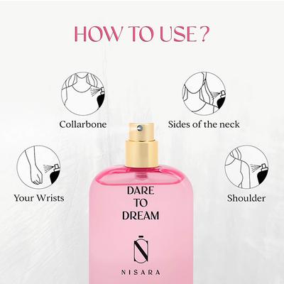 Nisara Dare to Dream Perfume Long Lasting Fragrance Fruity Floral Woody Eau De Parfum For Women 50 ml - Women Perfumes (Edt/Edp)