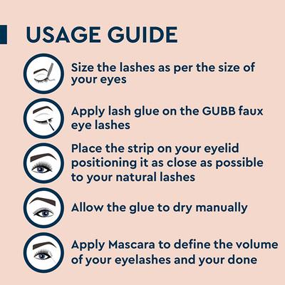 Gubb Eyelash Curler Rose Gold Color + Gubb Eyelash Set Party Style 1's - Rollers & Curlers