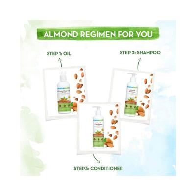 Mamaearth Almond Shampoo For Healthy Hair Growth With Cold Pressed Almond Oil and Vitamin E 250 ml - Shampoos