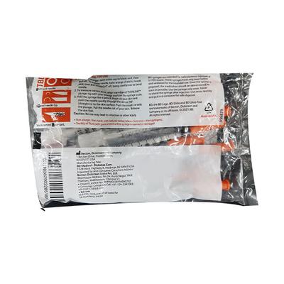 BD Glide Ultra Fine Needle Insulin Syringe (U-100) (31 G x 6 mm) 10's - Syringes And Needles