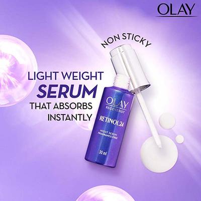 Olay Retinol Kit for Overnight Repair - Retinol Serum with Free Cleanser, 24h Hydration 1's - Night Cream