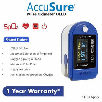 AccuSure Pulse Oximeter - Health Monitors And Equipment