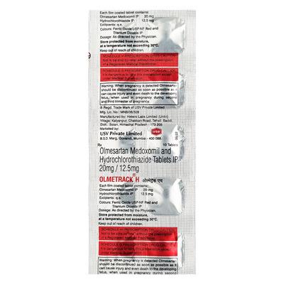 Olmetrack H 20mg Tablet 10'S - Hypertension-Ang