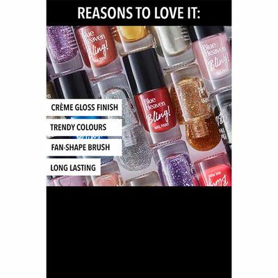 Blue Heaven Bling Nailpaint 811 (Pink Flash) 8 ml - Nail Polish