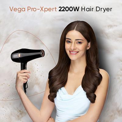 Vega Pro-Xpert 2200W Professional Hair Dryer With 2 Speed/3 Heat Settings, Diffuser & 2 Nozzles, (Vhdp-03) - Hair Dryers