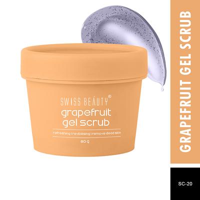 Swiss Beauty Revitalising Gel Scrub for Face with Grapefruit Extract 80 gm - Scrubs & Exfoliants