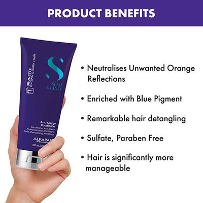 Alfaparf Milano Brunette Intense Anti-Orange Low Conditioner 200 ml - Conditioners