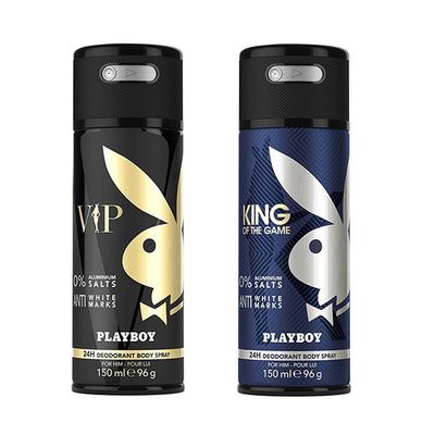 Playboy VIP + King Deo New Combo Set - Pack of 2 Mens 300 ml - Men Deodorants/Roll-Ons
