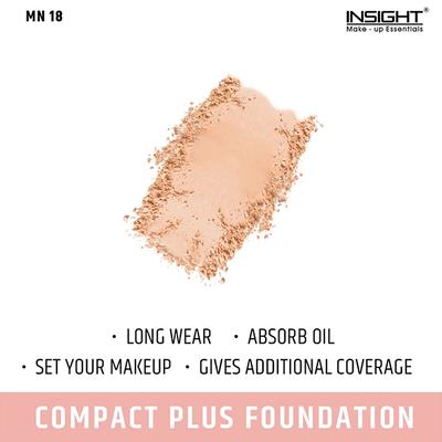Insight Cosmetics Prime Perfect Compact Plus Foundation - Mn18 10 gm - Compact Powder