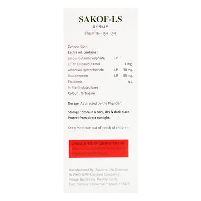 SAKOF LS Syrup 100ml - Asthma/COPD-Ast