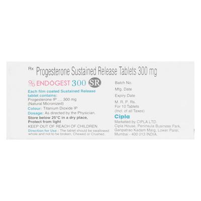 Endogest SR 300mg Tablet 10'S - Hormonal Therapy-Oes