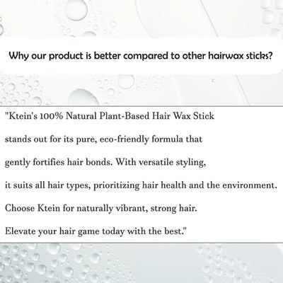 Ktein Hair Wax Stick, Wax Stick for Hair Slick Stick, Hair Wax Stick for Flyaways Hair Gel Stick Non-Greasy Styling Cream for Fly Away and Frizz Hair 15 gm - Hair Gels & Waxes