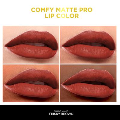 Faces Canada Comfy Matte Pro Liquid Lipstick- Frisky Brown 13, 5.5 ml 08HR Stay No Dryness - Liquid Lipsticks