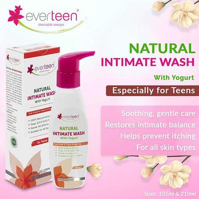 everteen Yogurt Natural Intimate Wash for Feminine Intimate Hygiene in Teens 105 ml - Intimate Care