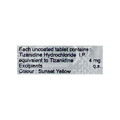 Tizavin 4mg Tablet 10'S - Muscle Cramps/Spasticity-Mus