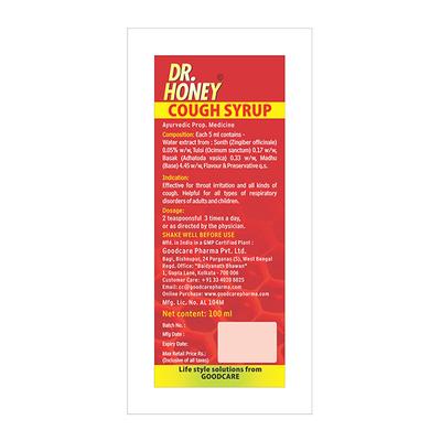 Goodcare Dr. Honey Cough Syrup 100 ml - Speciality Medicines