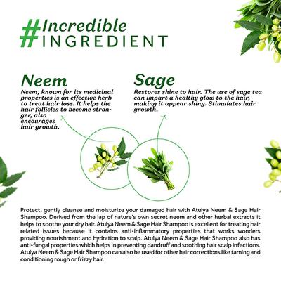 Atulya Neem & Sage Shampoo 300 ml - Shampoos