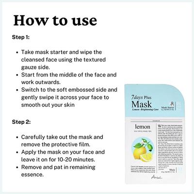 Ariul Ariul Seven Days Plus Mask Lemon 20 ml - Sheet Masks
