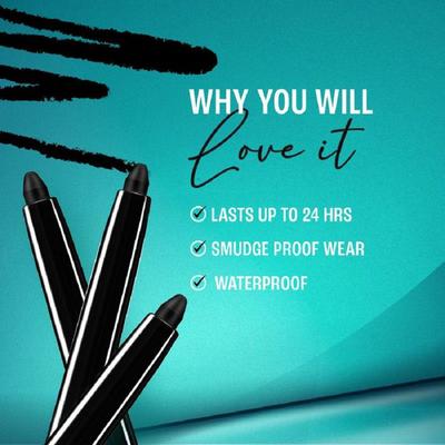 Lakme 9 to 5 Eyeconic Kajal, Smudgeproof, Waterproof, lasts upto 24 Hrs, Deep Black (Pack Of 2 x 0.35gm) 1's - Kajal & Kohls