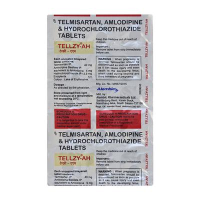 TELLZY AH Tablet 15's - Hypertension-Ana