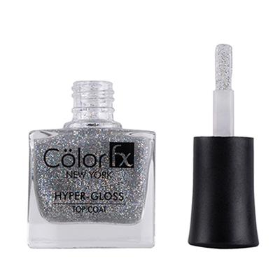 Color Fx Hyper-Gloss Top Coat Holographic Glitter finish Non-yellowing Silver - 172 9 ml - Nail Polish