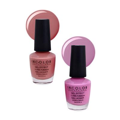 Incolor Gel Effect Matte Nail Polish Combo 07 (25+15) Pack Of 02 15 Ml - Nail Polish