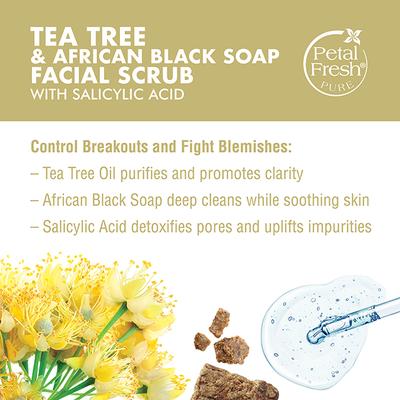 Petal Fresh Tea Tree Blemish Control Facial Scrub With Salicylic Acid 200 ml - Scrubs & Exfoliants