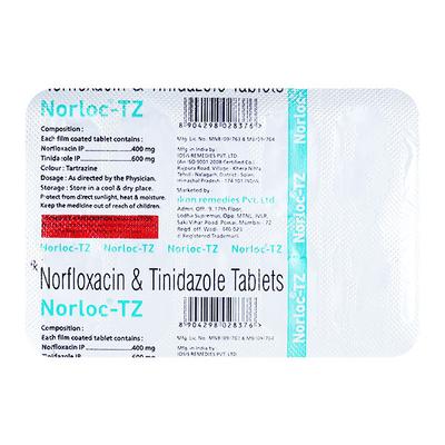 NORLOC TZ Tablet 10's - Bacterial Infections-Qui
