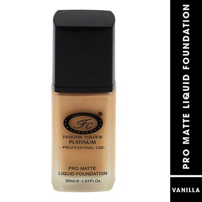 Fashion Colour Pro Matte Liquid Foundation, Vanilla 30 gm - Foundation