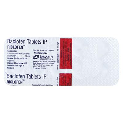 Riclofen 10mg Tablet 10'S - Muscle Cramps/Spasticity-Mus