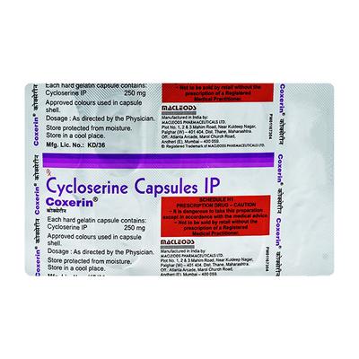 COXERIN 250MG CAPSULE 10'S - Tuberculosis (Tb)-Ant