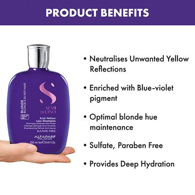 Alfaparf Milano Blonde Hair Shampoo (Anti Yellow Hair) for Colored Hair 250 ml - Shampoos