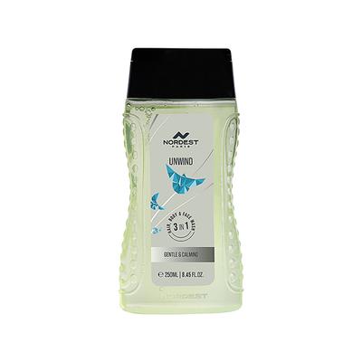 Nordest Paris Unwind Gentle and Calming Shower Gel - 3 In 1 Hair Body and Face Wash 250 ml - Shower Gels & Body Wash