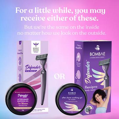 Bombae Defender For Her Razor and Soothing Gel for Women 500 gm - Shaving & Hair Removal