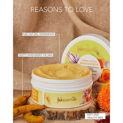 Fabessentials Turmeric Saffron Marigold Body Butter 200 gm - Body Butter