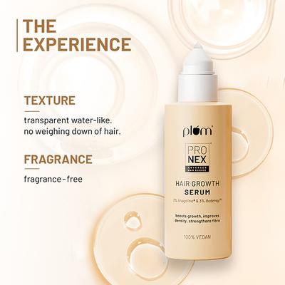 Plum ProNexTM Hair Growth Serum with Kerascalp, Redensyl, Anageline - Boosts Hair Growth 50 ml - Hair Serums