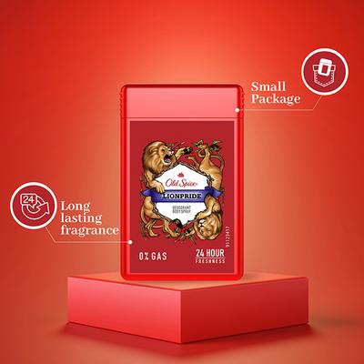 Old Spice Lionpride No Gas Deodorant Body Spray Perfume for Men Pocket Size 17ml each, Travel Friendly 2's - Men Deodorants/Roll-Ons
