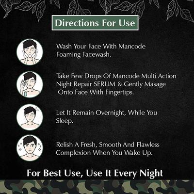 Mancode Multi Action Night Repair Serum 30 ml - Face Serum