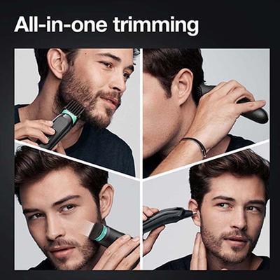 Braun MGK3321, 6-in-1 Beard Trimmer for Men from Gillette, All-in-One Tool, 5 attachments, Advanced German Engineering Black and Vibrant Green 240 gm - Grooming Kits