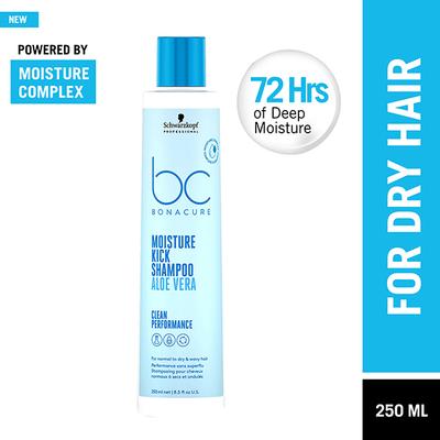 Schwarzkopf Professional Bonacure Moisture Kick Shampoo with Glycerol for Dry Hair with Vegan Keratin 250 ml - Shampoos