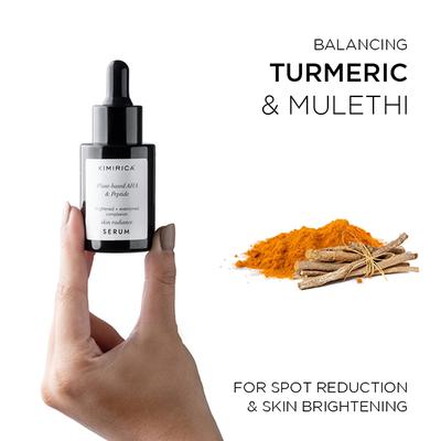 Kimirica Skin Radiance Face Serum with 100% Plant-based AHA & Peptide for Youthful Glow 30 ml - Face Serum