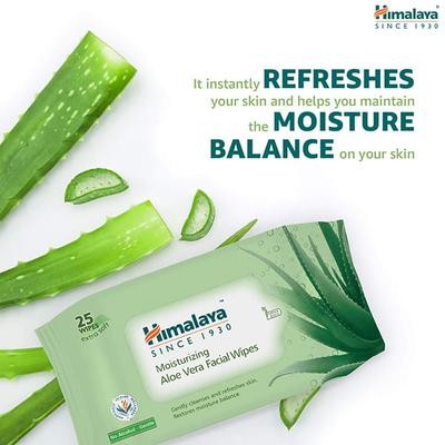 Himalaya Moistu Aloe Vera Facial Wipes 25'S - Facial Wipes & Tissues