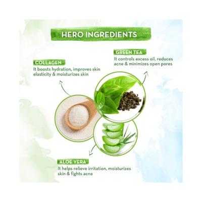 Mamaearth Green Tea Oil Free Face Moisturizer with Green Tea & Collagen for Open Pores 80 gm - Face Moisturizers