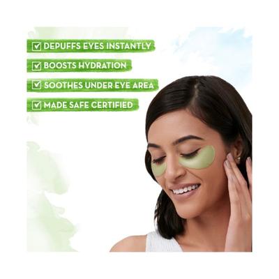 Mamaearth Green Tea Under Eye Patches with Green Tea & Collagen for Puffy Eyes 60's - Eye Masks