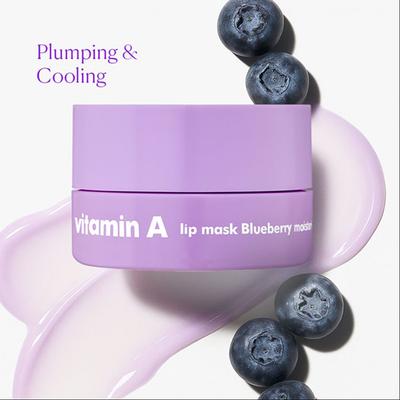 The Face Shop Vitamin A Lip Mask with Blueberry Extracts, Shea Butter for Soft, Plump Lips 14 gm - Lip Mask